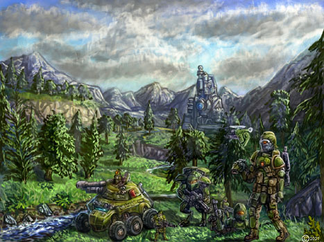 james olley enviroment sci fi army